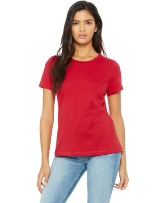 Bella + Canvas 6400 Ladies' Relaxed Jersey Short-S in Red