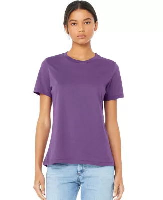 Bella + Canvas 6400 Ladies' Relaxed Jersey Short-S in Royal purple