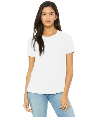 Bella + Canvas 6400 Ladies' Relaxed Jersey Short-S in White