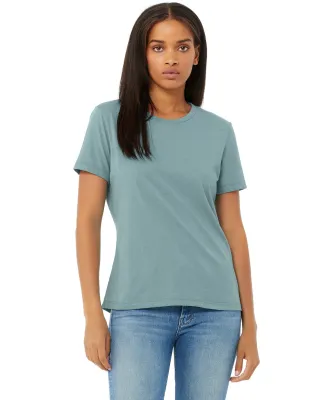 Bella + Canvas 6400 Ladies' Relaxed Heather CVC Sh in Hthr blue lagoon