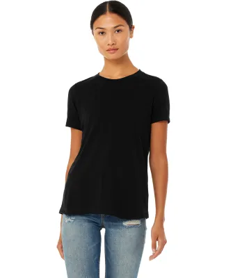 Bella + Canvas 6400 Ladies' Relaxed Triblend T-Shi in Solid blk trblnd
