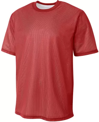 A4 Apparel NB3172 Youth Match Reversible Jersey in Scarlet/ white