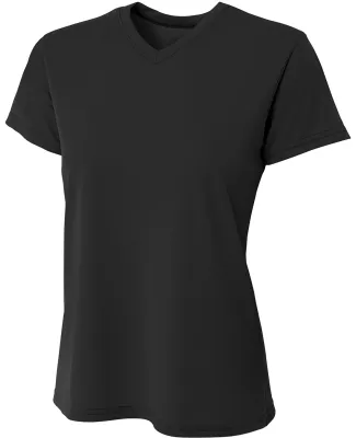 A4 Apparel NW3402 Ladies' Sprint Performance V-Nec in Black