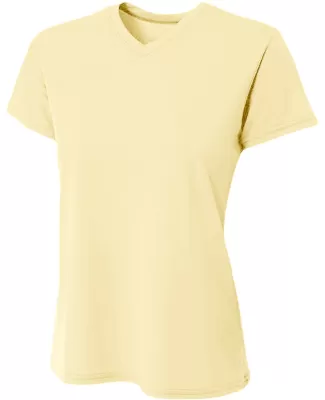 A4 Apparel NW3402 Ladies' Sprint Performance V-Nec in Light yellow