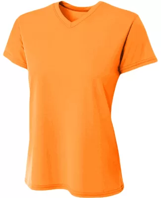 A4 Apparel NW3402 Ladies' Sprint Performance V-Nec in Safety orange