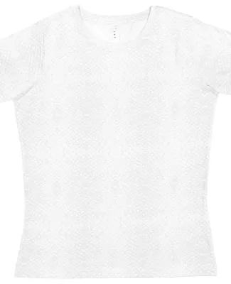 LA T 3516 Ladies' Fine Jersey T-Shirt WHITE REPTILE