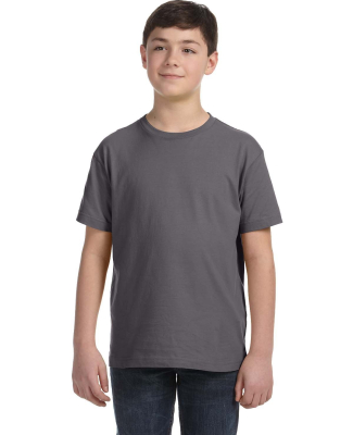 LA T 6101 Youth Fine Jersey T-Shirt in Charcoal