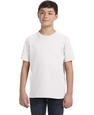 LA T 6101 Youth Fine Jersey T-Shirt WHITE