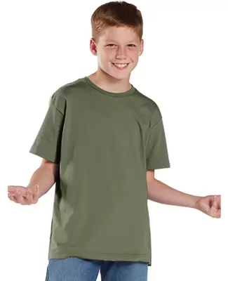 LA T 6101 Youth Fine Jersey T-Shirt MILITARY GREEN