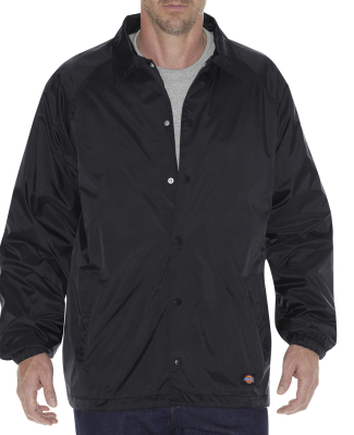 Dickies 76242 Unisex Snap Front Nylon Jacket in Black