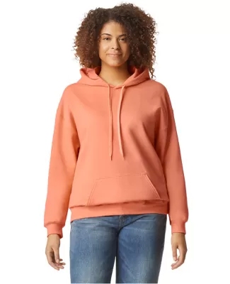 Gildan SF500 Adult Softstyle® Fleece Pullover Hoo in Tangerine