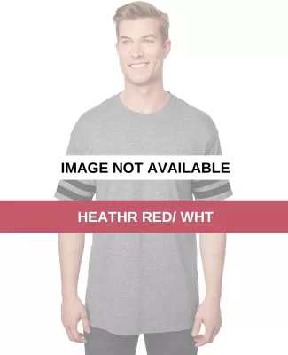 Gildan 5000VT Heavy Cotton Adult Victory T-shirt HEATHR RED/ WHT