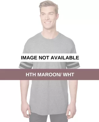 Gildan 5000VT Heavy Cotton Adult Victory T-shirt HTH MAROON/ WHT