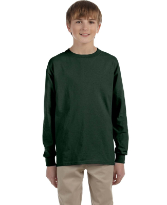 Jerzees 29BLR Youth DRI-POWER® ACTIVE Long-Sleeve in Forest green