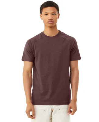 Bella + Canvas 3201 FWD Fashion Men's Heather CVC  in Heather maroon