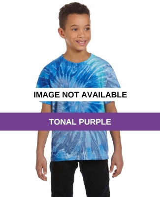 Tie-Dye CD100Y Youth 5.4 oz. 100% Cotton T-Shirt TONAL PURPLE