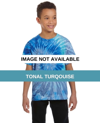 Tie-Dye CD100Y Youth 5.4 oz. 100% Cotton T-Shirt TONAL TURQOUISE