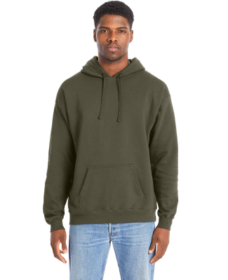 Hanes RS170 Adult Perfect Sweats Pullover Hooded S in Fatigue green