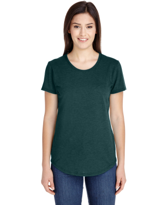 Gildan 6750L Ladies' Triblend T-Shirt in Hth dark green