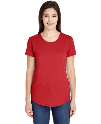 Gildan 6750L Ladies' Triblend T-Shirt in Heather red