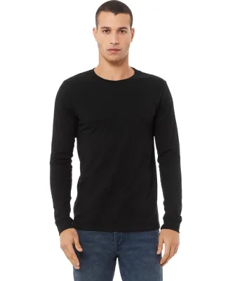 Bella + Canvas 3501 Unisex Jersey Long-Sleeve T-Sh in Black