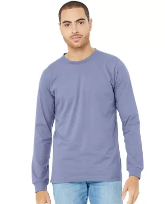 Bella + Canvas 3501 Unisex Jersey Long-Sleeve T-Sh in Lavender blue