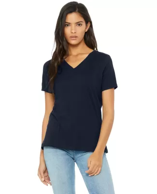 Bella + Canvas 6405 Ladies' Relaxed Jersey V-Neck  NAVY