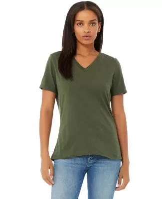 Bella + Canvas 6405 Ladies' Relaxed Jersey V-Neck  MILITARY GREEN