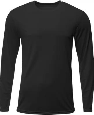 A4 Apparel N3425 Men's Sprint Long Sleeve T-Shirt in Black