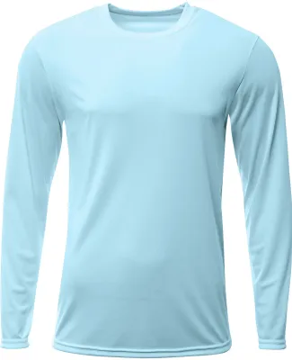 A4 Apparel N3425 Men's Sprint Long Sleeve T-Shirt in Pastel blue