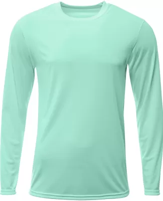 A4 Apparel N3425 Men's Sprint Long Sleeve T-Shirt in Pastel mint