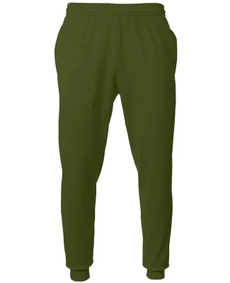 A4 Apparel N6213 Men's Sprint Tech Fleece Jogger in Military green