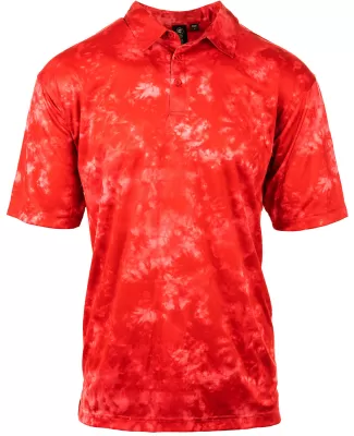 Burnside Clothing 0101 Men's Burn Collection Golf  in Red tie dye