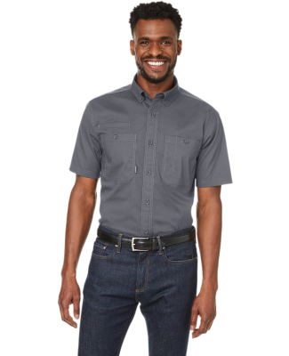 DRI DUCK 4451 Men's Craftsman Ripstop Short-Sleeve in Gunmetal