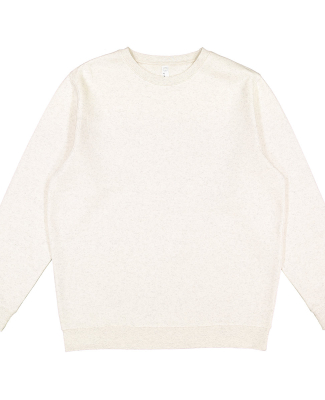 LA T 6925 Unisex Eleveated Fleece Sweatshirt in Natural heather