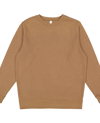 LA T 6925 Unisex Eleveated Fleece Sweatshirt in Coyote brown