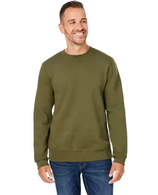 J America 8424JA Unisex Premium Fleece Sweatshirt MILITARY GREEN