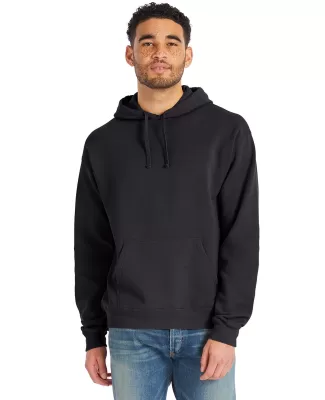 Hanes GDH450 Unisex Pullover Hooded Sweatshirt in Black