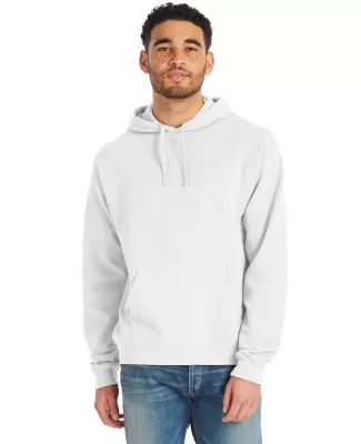 Hanes GDH450 Unisex Pullover Hooded Sweatshirt in White