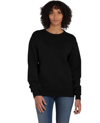 Hanes GDH400 Unisex Crew Sweatshirt in Black