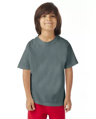 Hanes GDH175 Youth Garment-Dyed T-Shirt in Cypress green