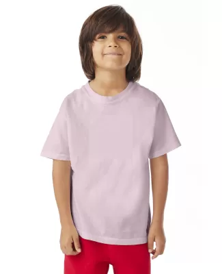 Hanes GDH175 Youth Garment-Dyed T-Shirt in Cotton candy