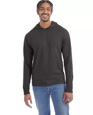 Hanes GDH280 Unisex Jersey Hooded T-Shirt in New railroad