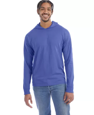 Hanes GDH280 Unisex Jersey Hooded T-Shirt in Deep forte