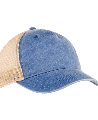 Authentic Pigment AP1924 Pigment Dyed 5-Panel Truc in Denim/ khaki