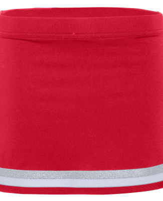 Augusta Sportswear 9146 Girls' Pike Skirt in Red/ wh/ mtl slv