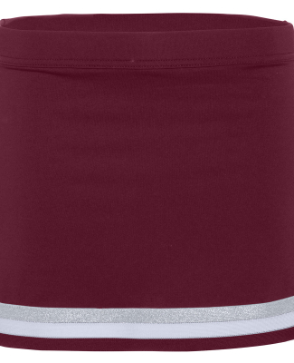 Augusta Sportswear 9146 Girls' Pike Skirt in Mrn/ wht/ mtl sv