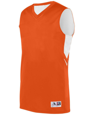 Augusta Sportswear 1166 Unisex Alley Oop Reversibl in Orange/ white