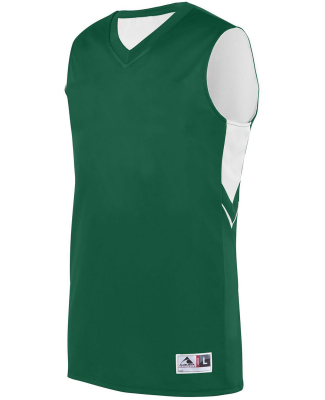 Augusta Sportswear 1167 Youth Alley Oop Reversible in Dark green/ wht