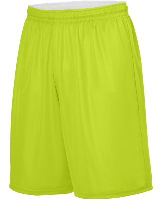 Augusta Sportswear 1406 Unisex Reversible Wicking  in Lime/ white